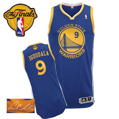 Autographed Warriors blue jersey