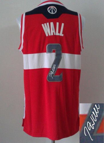 Autographed Wizards red jersey