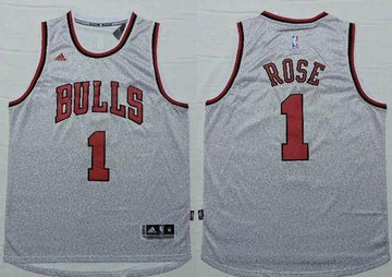 Derrick Rose Chicago Bulls grey jersey