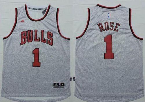 Derrick Rose Chicago Bulls grey jersey