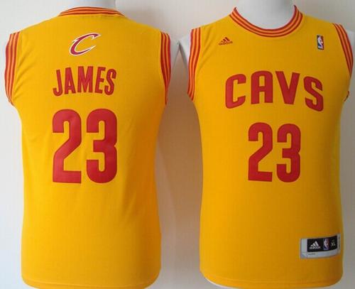 LeBron James Cleveland Cavaliers gold jersey