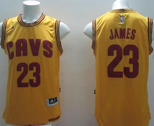 LeBron James Cleveland Cavaliers yellow Alternate jersey