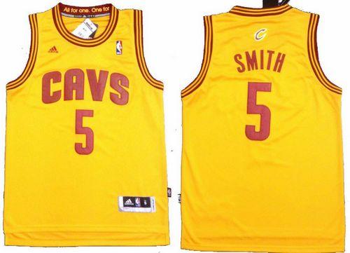 JR Smith Cleveland Cavaliers yellow jersey