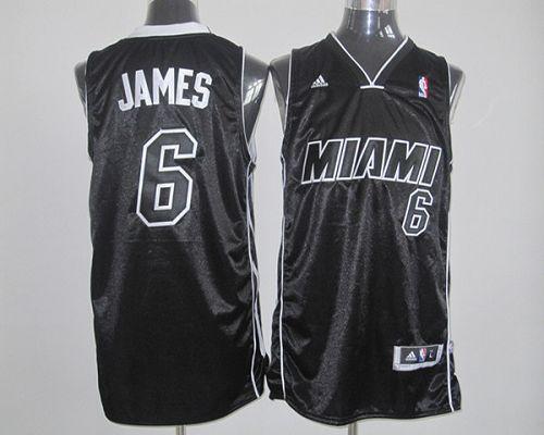 LeBron James Miami Heat black-white jersey