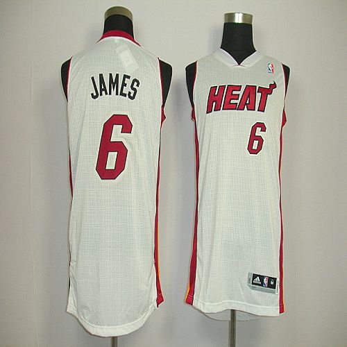LeBron James Miami Heat white jersey