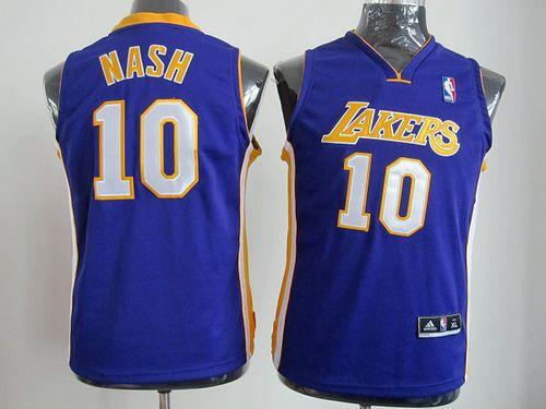 Steve Nash Los Angeles Lakers purple jersey