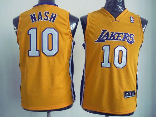 Steve Nash Los Angeles Lakers yellow jersey