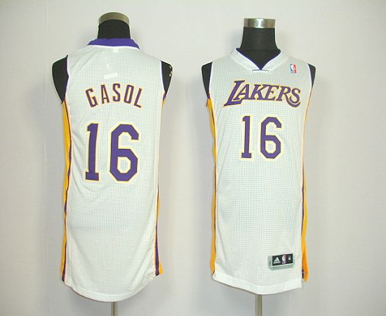 Pau Gasol Los Angeles Lakers white jersey