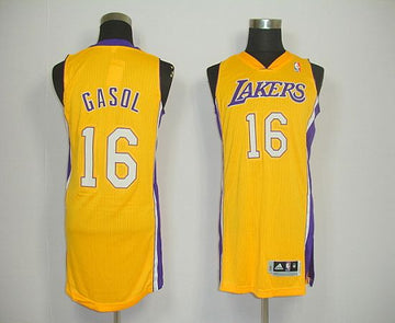 Pau Gasol Los Angeles Lakers yellow jersey