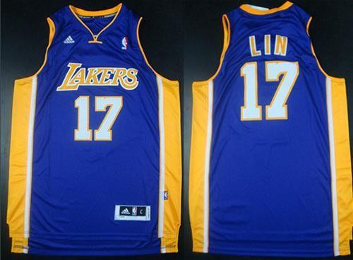 Jeremy Lin Los Angeles Lakers purple jersey
