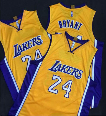Kobe Bryant Los Angeles Lakers yellow jersey