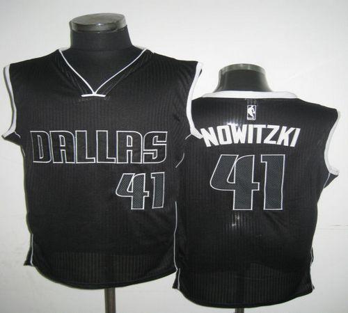 Dirk Nowitzki Dallas Mavericks black-white jersey