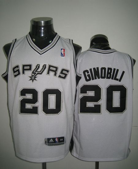 Manu Ginobili San Antonio Spurs white jersey