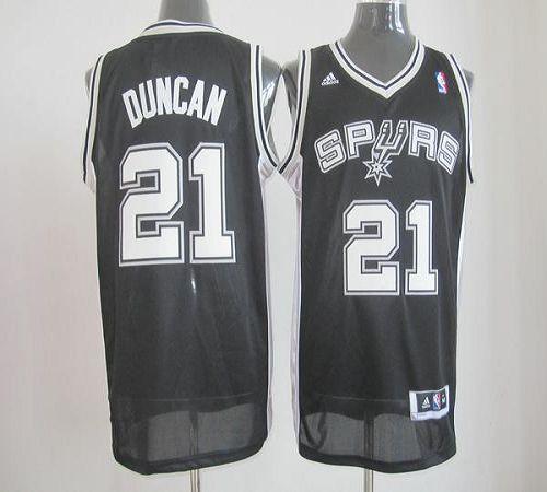 Tim Duncan San Antonio Spurs black jersey