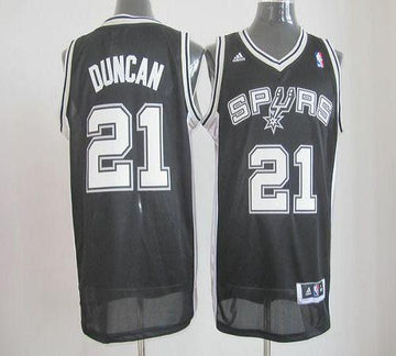 Tim Duncan San Antonio Spurs black jersey