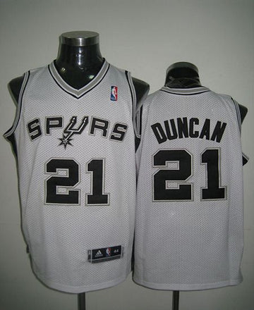 Tim Duncan San Antonio Spurs white jersey