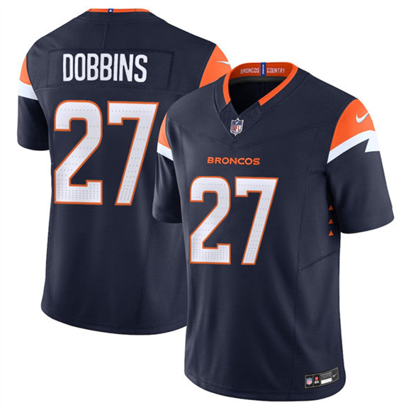 J.K. Dobbins Denver Broncos navy Vapor jersey