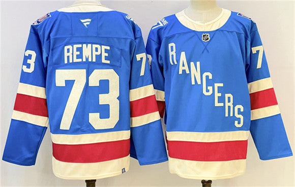 Matt Rempe New York Rangers blue jersey