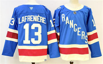 Alexis Lafreniere New York Rangers blue jersey