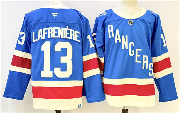 Alexis Lafreniere New York Rangers blue jersey