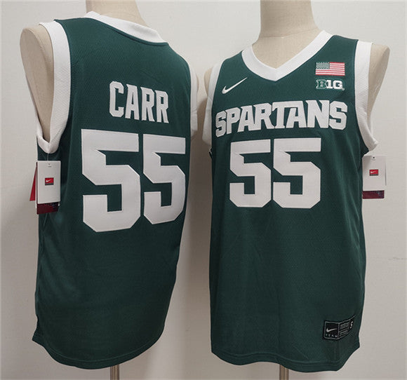Coen Carr Michigan State Spartans green jersey