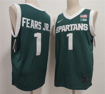 Jeremy Fears Jr Michigan State Spartans green jersey