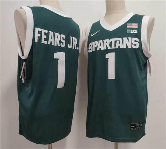 Jeremy Fears Jr Michigan State Spartans green jersey