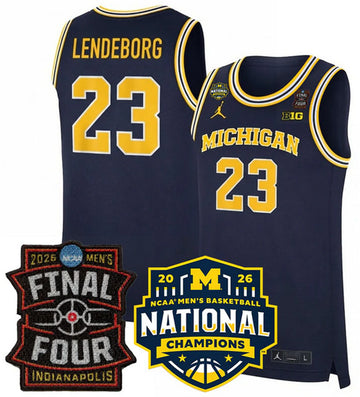 Yaxel Lendeborg Michigan Wolverines navy jersey