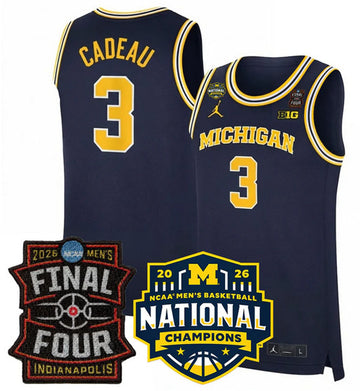 Elliot Cadeau Michigan Wolverines navy jersey