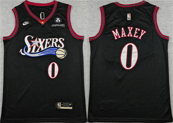Tyrese Maxey Philadelphia 76ers black Classic jersey