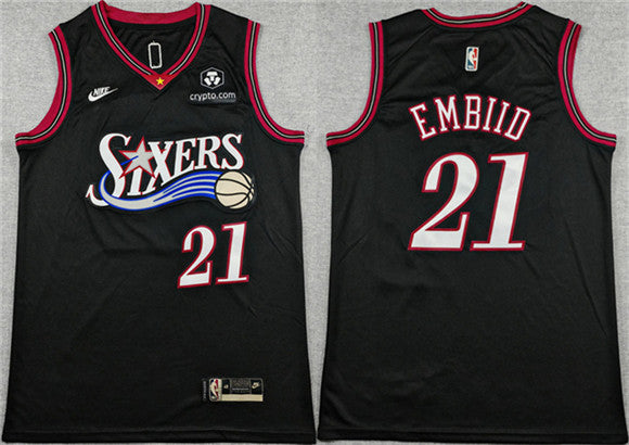 Joel Embiid Philadelphia 76ers black Classic jersey