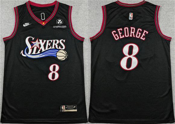Paul George Philadelphia 76ers black Classic jersey