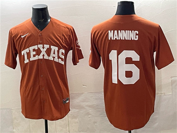 Peyton Manning Texas Longhorns orange jersey