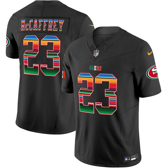 Christian McCaffrey San Francisco 49ers black Vapor jersey