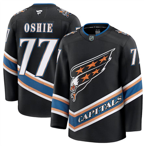 TJ Oshie Washington Capitals black Alternate jersey