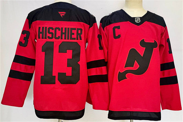 Nico Hischier New Jersey Devils red jersey