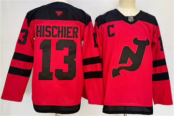 Nico Hischier New Jersey Devils red jersey