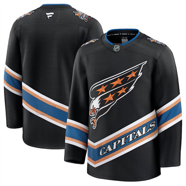 Custom Washington Capitals black Alternate jersey