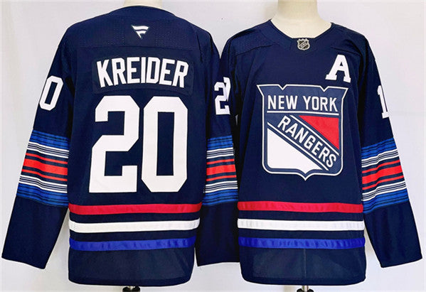 Chris Kreider New York Rangers navy jersey