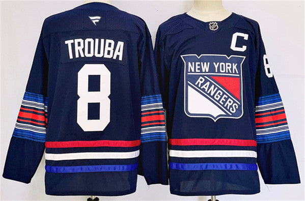 Jacob Trouba New York Rangers navy jersey