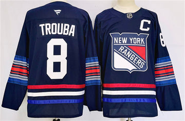 Jacob Trouba New York Rangers navy jersey