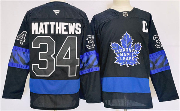 Auston Matthews Toronto Maple Leafs black jersey