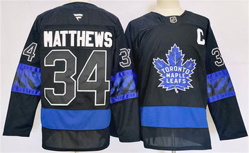 Auston Matthews Toronto Maple Leafs black jersey
