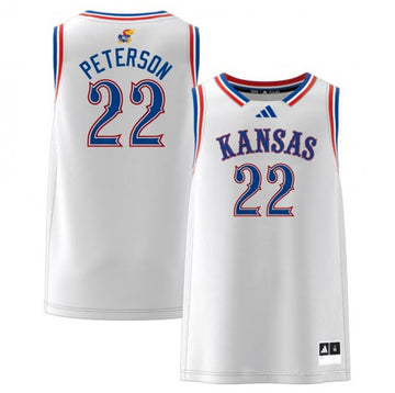 Darryn Peterson Kansas Jayhawks white jersey