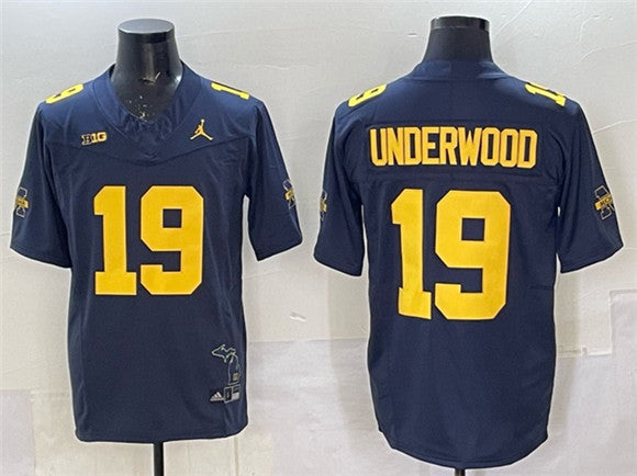 Bryce Underwood Michigan Wolverines navy Vapor jersey