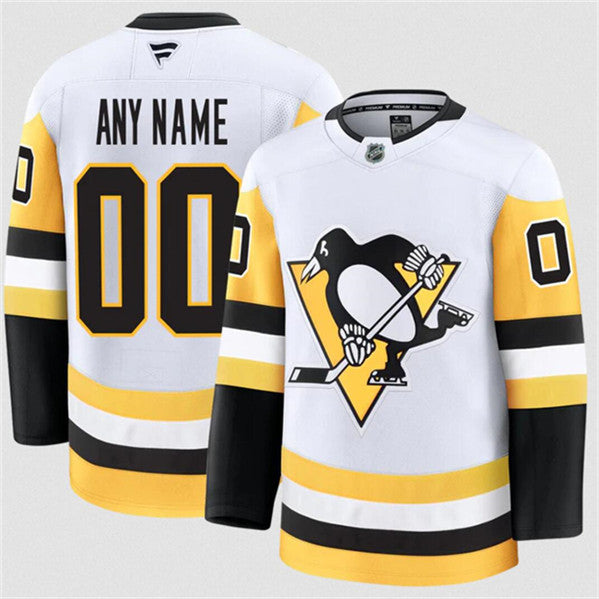 Custom Pittsburgh Penguins white Away jersey