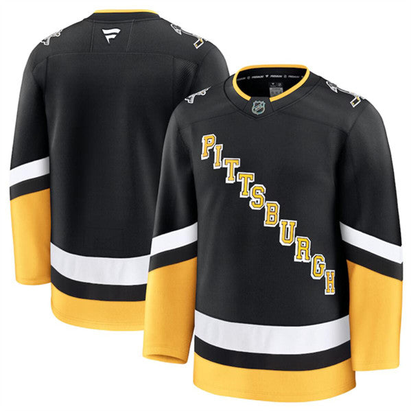 Custom Pittsburgh Penguins black Alternate jersey