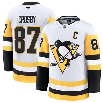 Sidney Crosby Pittsburgh Penguins white Away jersey