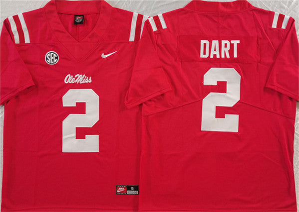Jaxson Dart Ole Miss Rebels red jersey