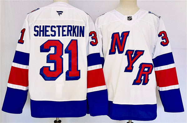 Igor Shesterkin New York Rangers white Stadium Series jersey